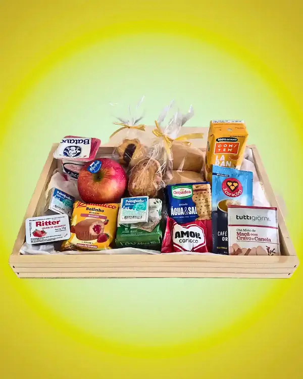 Cesta de café da manhã prática em Porto Alegre