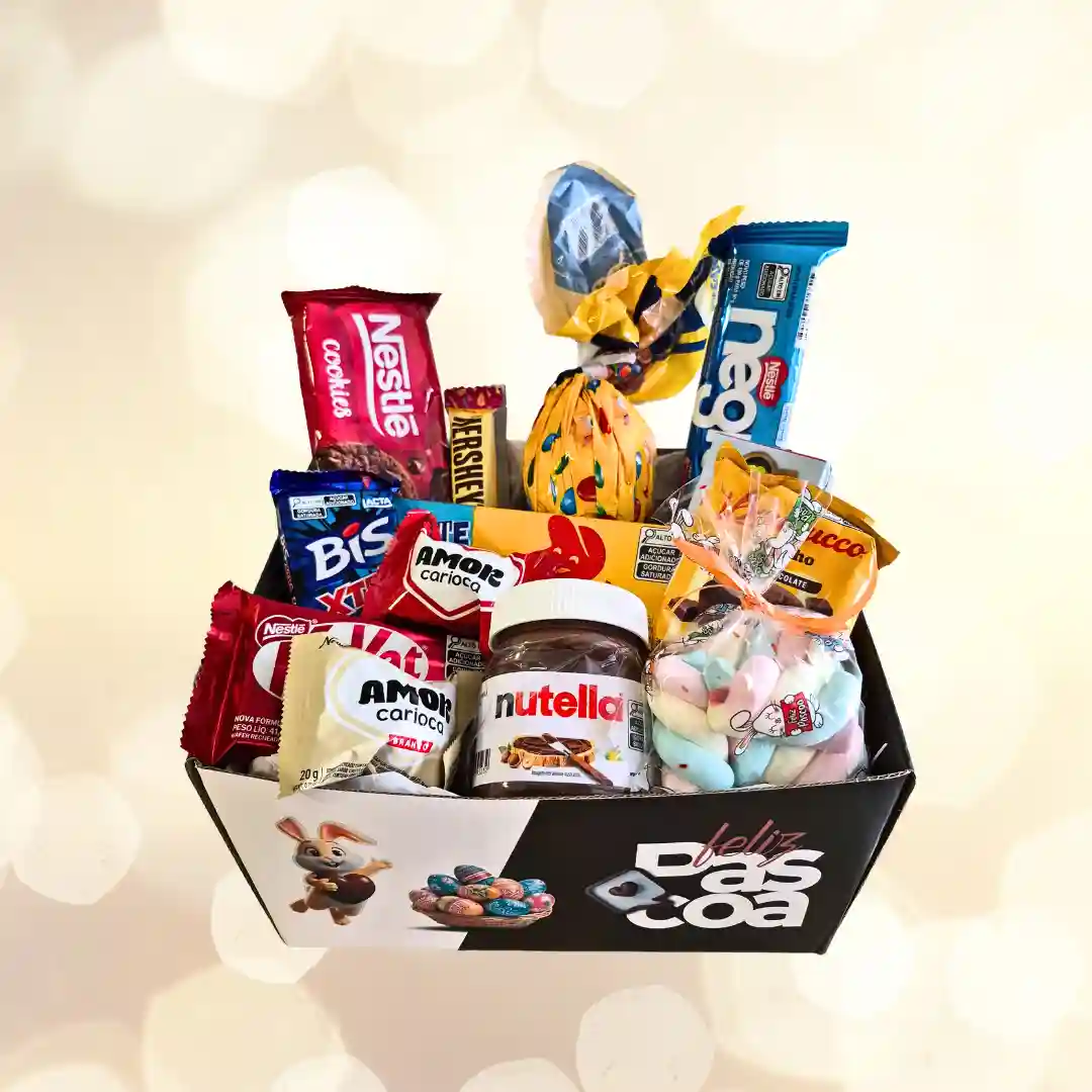 Cesta Encanto de Páscoa com chocolates em Porto Alegre